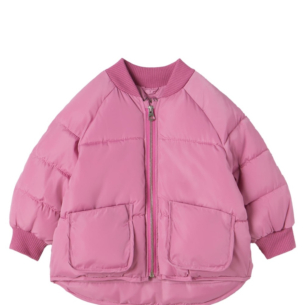 Zara kids Rib Trim Puffer Coat